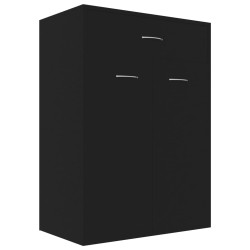 vidaXL Mueble zapatero de madera contrachapada negro 60x35x84 cm