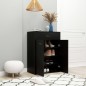 vidaXL Mueble zapatero de madera contrachapada negro 60x35x84 cm vidaXL Mueble zapatero de madera contrachapada negro 60x35x84 cm