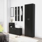 vidaXL Armario de pasillo de madera contrachapada negro 55x25x189 cm vidaXL Armario de pasillo de madera contrachapada negro 55x25x189 cm