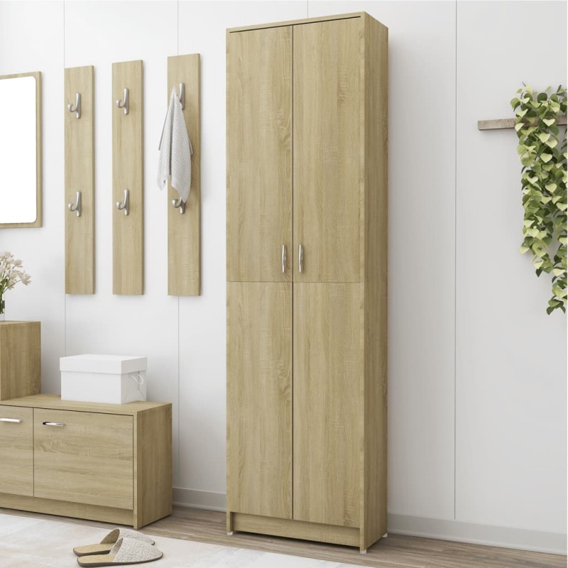 vidaXL Armario pasillo contrachapada color roble 55x25x189 cm vidaXL Armario pasillo contrachapada color roble 55x25x189 cm
