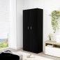 vidaXL Mueble zapatero de madera contrachapada negro 80x39x178 cm vidaXL Mueble zapatero de madera contrachapada negro 80x39x178 cm