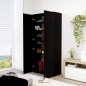 vidaXL Mueble zapatero de madera contrachapada negro 80x39x178 cm vidaXL Mueble zapatero de madera contrachapada negro 80x39x178 cm