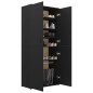 vidaXL Mueble zapatero de madera contrachapada negro 80x39x178 cm vidaXL Mueble zapatero de madera contrachapada negro 80x39x178 cm