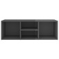 vidaXL Banco zapatero de madera contrachapada gris brillo 105x35x35 cm vidaXL Banco zapatero de madera contrachapada gris brillo 105x35x35 cm