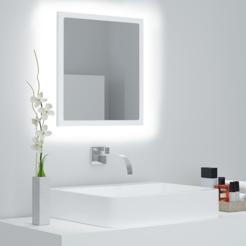 vidaXL Espejo de baño LED acrílico blanco 40x8,5x37 cm vidaXL Espejo de baño LED acrílico blanco 40x8,5x37 cm