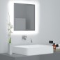 vidaXL Espejo de baño madera contrachapada gris brillo 40x8,5x37 cm vidaXL Espejo de baño madera contrachapada gris brillo 40x8,5x37 cm