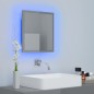 vidaXL Espejo de baño madera contrachapada gris brillo 40x8,5x37 cm vidaXL Espejo de baño madera contrachapada gris brillo 40x8,5x37 cm