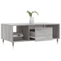vidaXL Mesa de centro madera contrachapada gris Sonoma 90x50x36,5 cm vidaXL Mesa de centro madera contrachapada gris Sonoma 90x50x36,5 cm