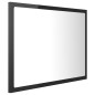 vidaXL Espejo de baño acrílico negro brillo 60x8,5x37 cm vidaXL Espejo de baño acrílico negro brillo 60x8,5x37 cm