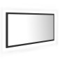 vidaXL Espejo de baño LED acrílico gris brillo 90x8,5x37 cm vidaXL Espejo de baño LED acrílico gris brillo 90x8,5x37 cm