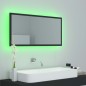 vidaXL Espejo de baño LED acrílico gris brillo 90x8,5x37 cm vidaXL Espejo de baño LED acrílico gris brillo 90x8,5x37 cm