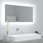 vidaXL Espejo de baño LED acrílico gris hormigón 90x8,5x37 cm vidaXL Espejo de baño LED acrílico gris hormigón 90x8,5x37 cm