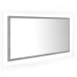 vidaXL Espejo de baño LED acrílico gris hormigón 90x8,5x37 cm vidaXL Espejo de baño LED acrílico gris hormigón 90x8,5x37 cm