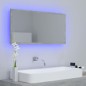 vidaXL Espejo de baño LED acrílico gris hormigón 90x8,5x37 cm vidaXL Espejo de baño LED acrílico gris hormigón 90x8,5x37 cm
