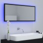 vidaXL Espejo de baño LED acrílico negro 100x8,5x37 cm vidaXL Espejo de baño LED acrílico negro 100x8,5x37 cm