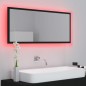 vidaXL Espejo de baño LED acrílico negro 100x8,5x37 cm vidaXL Espejo de baño LED acrílico negro 100x8,5x37 cm