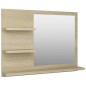 vidaXL Espejo de baño madera contrachapada roble Sonoma 60x10,5x45 cm vidaXL Espejo de baño madera contrachapada roble Sonoma 60x10,5x45 cm