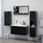 vidaXL Espejo de baño madera contrachapada negro 90x10,5x45 cm vidaXL Espejo de baño madera contrachapada negro 90x10,5x45 cm