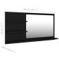 vidaXL Espejo de baño madera contrachapada negro 90x10,5x45 cm vidaXL Espejo de baño madera contrachapada negro 90x10,5x45 cm