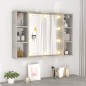 vidaXL Mueble con espejo y LED color gris hormigón 76x15x55 cm vidaXL Mueble con espejo y LED color gris hormigón 76x15x55 cm