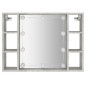vidaXL Mueble con espejo y LED color gris hormigón 76x15x55 cm vidaXL Mueble con espejo y LED color gris hormigón 76x15x55 cm