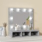 vidaXL Mueble con espejo y LED color gris hormigón 60x31,5x62 cm vidaXL Mueble con espejo y LED color gris hormigón 60x31,5x62 cm
