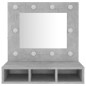vidaXL Mueble con espejo y LED color gris hormigón 60x31,5x62 cm vidaXL Mueble con espejo y LED color gris hormigón 60x31,5x62 cm