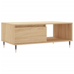 vidaXL Mesa de centro madera contrachapada roble Sonoma 90x50x36,5 cm