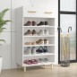 vidaXL Mueble zapatero de madera contrachapada blanco 60x35x105 cm vidaXL Mueble zapatero de madera contrachapada blanco 60x35x105 cm