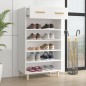 vidaXL Mueble zapatero de madera contrachapada blanco 60x35x105 cm vidaXL Mueble zapatero de madera contrachapada blanco 60x35x105 cm