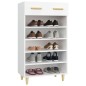 vidaXL Mueble zapatero de madera contrachapada blanco 60x35x105 cm vidaXL Mueble zapatero de madera contrachapada blanco 60x35x105 cm