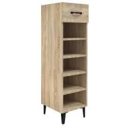 vidaXL Mueble zapatero madera contrachapada roble Sonoma 30x35x105 cm