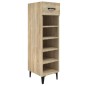 vidaXL Mueble zapatero madera contrachapada roble Sonoma 30x35x105 cm