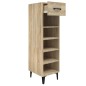vidaXL Mueble zapatero madera contrachapada roble Sonoma 30x35x105 cm