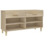 vidaXL Mueble zapatero madera contrachapada roble Sonoma 102x35x55 cm vidaXL Mueble zapatero madera contrachapada roble Sonoma 102x35x55 cm