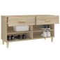 vidaXL Mueble zapatero madera contrachapada roble Sonoma 102x35x55 cm vidaXL Mueble zapatero madera contrachapada roble Sonoma 102x35x55 cm