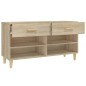 vidaXL Mueble zapatero madera contrachapada roble Sonoma 102x35x55 cm vidaXL Mueble zapatero madera contrachapada roble Sonoma 102x35x55 cm