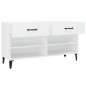 vidaXL Mueble zapatero madera contrachapada blanco 102x35x55 cm