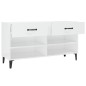 vidaXL Mueble zapatero madera contrachapada blanco brillo 102x35x55 cm vidaXL Mueble zapatero madera contrachapada blanco brillo 102x35x55 cm