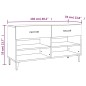 vidaXL Mueble zapatero madera contrachapada blanco brillo 102x35x55 cm vidaXL Mueble zapatero madera contrachapada blanco brillo 102x35x55 cm