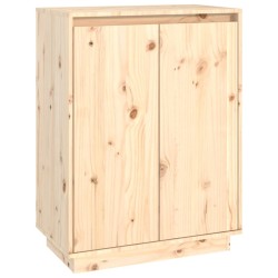 vidaXL Armario zapatero de madera maciza de pino 60x35x80 cm