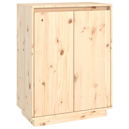vidaXL Armario zapatero de madera maciza de pino 60x35x80 cm