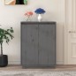 vidaXL Armario zapatero de madera maciza de pino gris 60x35x80 cm vidaXL Armario zapatero de madera maciza de pino gris 60x35x80 cm