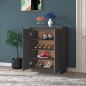 vidaXL Armario zapatero de madera maciza de pino gris 60x35x80 cm vidaXL Armario zapatero de madera maciza de pino gris 60x35x80 cm