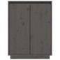 vidaXL Armario zapatero de madera maciza de pino gris 60x35x80 cm vidaXL Armario zapatero de madera maciza de pino gris 60x35x80 cm