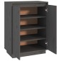 vidaXL Armario zapatero de madera maciza de pino gris 60x35x80 cm vidaXL Armario zapatero de madera maciza de pino gris 60x35x80 cm