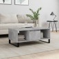 vidaXL Mesa de centro madera contrachapada gris hormigón 90x50x36,5 cm vidaXL Mesa de centro madera contrachapada gris hormigón 90x50x36,5 cm