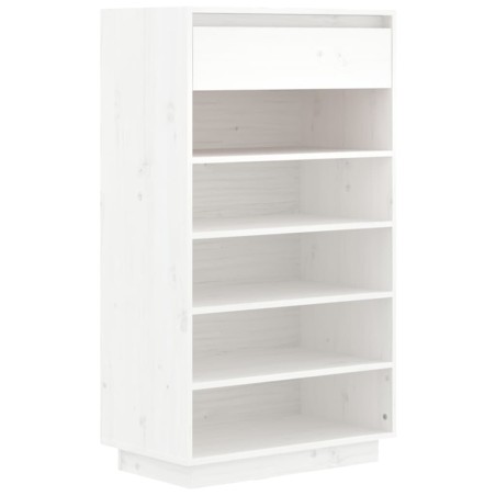 vidaXL Armario zapatero de madera maciza de pino 60x34x105 cm