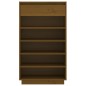 vidaXL Armario zapatero madera maciza de pino marrón miel 60x34x105 cm