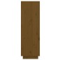 vidaXL Armario zapatero madera maciza de pino marrón miel 60x34x105 cm